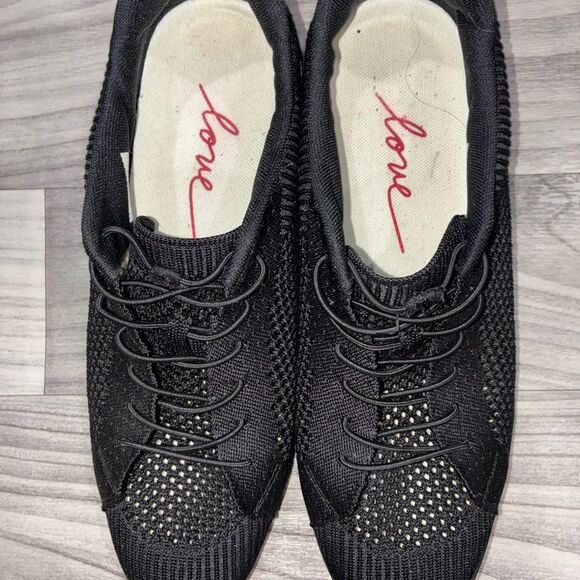 ED Ellen DeGeneres LOVE Sneakers | Black Knit | Women’s 8.5 - Picture 4 of 6
